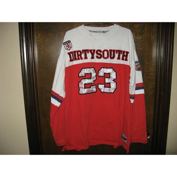 Mens 212 NYC Classic Athletic #23 Dirty South Football Jersery Red & White 3XL - Picture 1 of 5